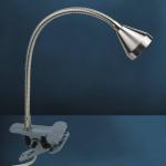 Svietidlo LED Mini, ohybné rameno, nikel, 3 000 K