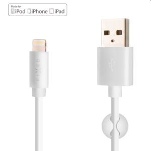 FIXED Dátový a nabíjací kábel USB/Lightning MFI, 2 m, biely FIXD-UL2M-WH