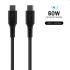 FIXED Dátový a nabíjací kábel USB-C/USB-C, PD, 0,5 m, čierny FIXDLS-CC05-BK