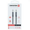 Audio adaptér Swissten Jack/Jack 1.5m, čierny 73501101