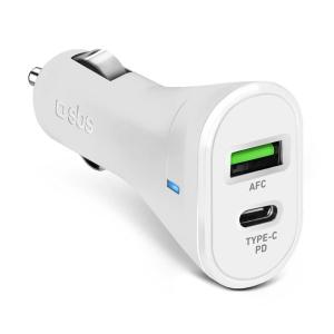 SBS Autonabíjačka USB-C PD 20 W/USB AFC 18 W, biela TECRPD20W