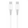 Swissten Dátový a nabíjací kábel TPU USB-C/USB-C, PD,2,5 m, biely 71506530