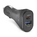 SBS Autoadaptér USB/USB-C, 2,1 A/3,1 A, čierna TECRTC1USB2AUL