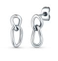 Vuch Moderné oceľové náušnice Lusha Silver