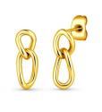 Vuch Moderné pozlátené náušnice Lusha Gold