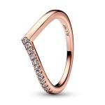 Pandora Jemný bronzový prsteň so zirkónmi Timeless 182394C01 56 mm