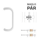 WA - MADLO M2 WA/A-S-SKLO pár 300 mm, Ø 30 mm