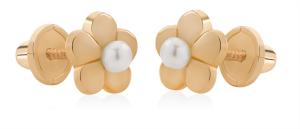 Brilio Kytičkové náušnice zo žltého zlata s pravou perlou 14/144.691/17P