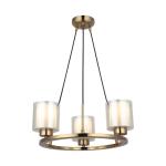 Luster Ressa, Ø 44 cm, starožitná mosadz, 3-pl.