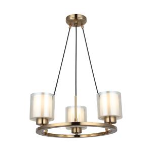 Luster Ressa, Ø 44 cm, starožitná mosadz, 3-pl.