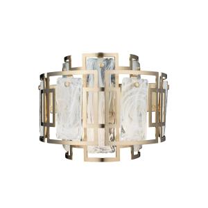 Nástenné svetlo Karmella, mosadzná-starožitná