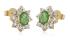 Brilio Blyštivé náušnice zo žltého zlata so zelenými zirkónmi 14/210.240/3ES