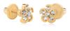 Brilio Kytičkové náušnice zo žltého zlata so zirkónmi 14/182.711/17ZIR