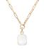 Decadorn Štýlový pozlátený náhrdelník s perleťou Chunky