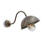 Nástenné svetlo Circle 3240 zakrivené šikmé mosadz