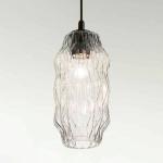 Origami závesné svetlo zo skla, priehľadné