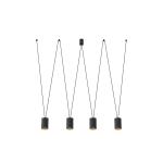 Viac Závesné svietidlo Tone, čierna/zlatá, štyri svetlá