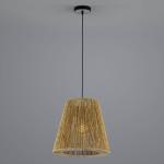 Lanové závesné svetlo z papiera, hnedé, Ø 38 cm