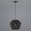 Lanové závesné svetlo z papiera, čierne, Ø 40 cm