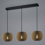 Vrstvové závesné svetlo z kartónu, okrúhle, tri svetlá