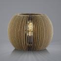 Vrstvová stolová lampa z kartónu, jedno svetlo, okrúhla