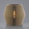 Vrstvová stolová lampa z kartónu, dvojkónický peň