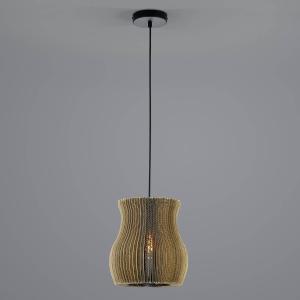 Závesné svietidlo Layer zo zakriveného kartónu 1 svetlo