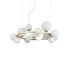 Ideal Lux Perlage prívesok mosadz/biela 14flg Ø 85 cm