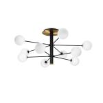 Ideal Lux Cosmopolitan čierna/mosadz 10fl Ø 124