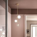 Posy Vert3 závesné svietidlo, trojsvetlo, muránske sklo