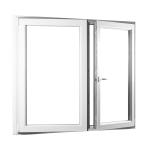 Dvojkrídlové plastové okno so štulpom REHAU Smartline+ - SKLADOVÉ-OKNÁ.sk - 1450 x 1450