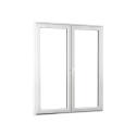 Dvojkrídlové plastové balkónové dvere REHAU Smartline+ - SKLADOVÉ-OKNÁ.sk - 1500 x 2080