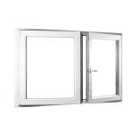 Dvojkrídlové plastové okno so štulpom REHAU Smartline+ - SKLADOVÉ-OKNÁ.sk - 1450 x 1100