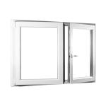 Dvojkrídlové plastové okno so štulpom trojsklo REHAU Smartline+ - SKLADOVÉ-OKNÁ.sk - 1350 x 1100