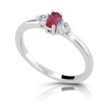 Modesi Pôvabný strieborný prsteň so zirkónmi M01411 57 mm