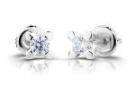 Modesi Drobné strieborné náušnice so zirkónmi M00921