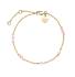 Rosefield Pôvabný pozlátený náramok s ružovými korálkami Essentials JBPSG-J813