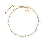 Rosefield Pôvabný pozlátený náramok s modrými korálkami Essentials JBBSG-J814