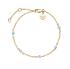 Rosefield Pôvabný pozlátený náramok s modrými korálkami Essentials JBBSG-J814