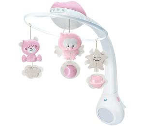 Infantino Infantino - Kolotoč nad postieľku s melódiou 3v1 3xAAA ružová
