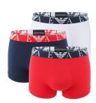 EMPORIO ARMANI - boxerky 3PACK stretch cotton bianco & fuoco - limited edition