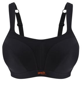 PANACHE - Sport čierna športová podprsenka s výstužou a kosticami