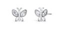 CRYSTalp Nežné kôstkové náušnice Motýliky 40297.CRY.R