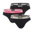 BOSS - slipy 3PACK cotton stretch power design black with color waist - limitovaná fashion edícia (HUGO BOSS)