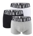 CALVIN KLEIN - boxerky 3PACK Intense power black, white, gray