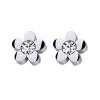CRYSTalp Slušivé náušnice kôstky Bloomy 42138.WHI.E