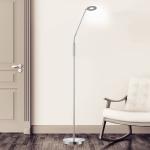 LED stojacia lampa Dent, CCT, jedno svetlo, nikel