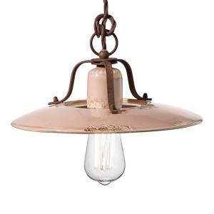 Keramické závesné svetlo Giorgia, 30 cm, tmavoružová