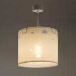 Detské závesné svietidlo Sweet Dreams, sivé, mraky