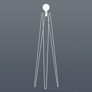 GRUPA Model M2 LED stojacia lampa biela, čierny kábel